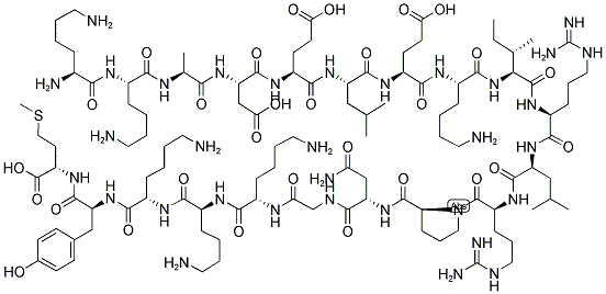 H-LYS-LYS-ALA-ASP-GLU-LEU-GLU-LYS-ILE-ARG-LEU-ARG-PRO-ASN-GLY-LYS-LYS-LYS-TYR-MET-OH Struktur