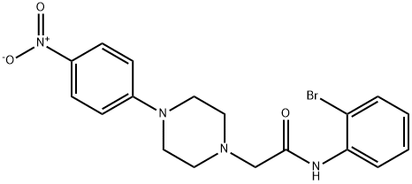 N-(2-BROMOPHENYL)-2-[4-(4-NITROPHENYL)PIPERAZINO]ACETAMIDE Struktur