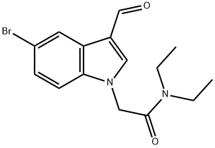 2-(5-BROMO-3-FORMYL-1H-INDOL-1-YL)-N,N-DIETHYLACETAMIDE Struktur