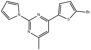 4-(5-BROMO-2-THIENYL)-6-METHYL-2-(1H-PYRROL-1-YL)PYRIMIDINE Struktur