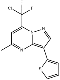 7-[CHLORO(DIFLUORO)METHYL]-5-METHYL-3-(2-THIENYL)PYRAZOLO[1,5-A]PYRIMIDINE Struktur