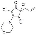 2-ALLYL-2,4-DICHLORO-5-MORPHOLIN-4-YLCYCLOPENT-4-ENE-1,3-DIONE Struktur