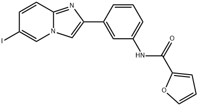 N-[3-(6-IODOIMIDAZO[1,2-A]PYRIDIN-2-YL)PHENYL]-2-FURAMIDE Struktur