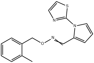 1-(1,3-THIAZOL-2-YL)-1H-PYRROLE-2-CARBALDEHYDE O-(2-METHYLBENZYL)OXIME Struktur