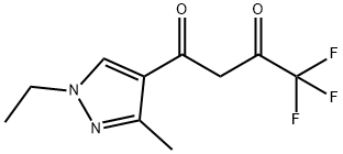 1-(1-ETHYL-3-METHYL-1H-PYRAZOL-4-YL)-4,4,4-TRIFLUOROBUTANE-1,3-DIONE Struktur