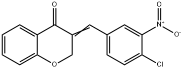 3-[(E)-(4-CHLORO-3-NITROPHENYL)METHYLIDENE]-2,3-DIHYDRO-4H-CHROMEN-4-ONE Struktur