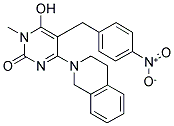 4-(3,4-DIHYDROISOQUINOLIN-2(1H)-YL)-6-HYDROXY-1-METHYL-5-(4-NITROBENZYL)PYRIMIDIN-2(1H)-ONE Struktur