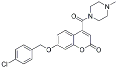 1-[(7-(4-CHLOROBENZYLOXY)-2-OXO-1-BENZOPYRAN-4-YL)CARBONYL]-4-METHYLPIPERAZINE Struktur