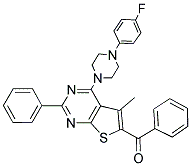 (4-(4-(4-FLUOROPHENYL)PIPERAZIN-1-YL)-5-METHYL-2-PHENYLTHIENO[2,3-D]PYRIMIDIN-6-YL)(PHENYL)METHANONE Struktur