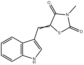 5-[(E)-1H-INDOL-3-YLMETHYLIDENE]-3-METHYL-1,3-THIAZOLANE-2,4-DIONE Struktur