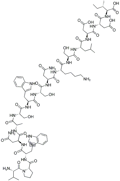 H-VAL-PRO-TRP-ASN-ALA-SER-TRP-SER-ASN-LYS-SER-LEU-ASP-ASP-ILE-OH Struktur