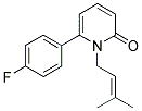 6-(4-FLUOROPHENYL)-1-(3-METHYLBUT-2-ENYL)PYRIDIN-2(1H)-ONE Struktur