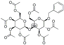 BENZYL 4-O-(2,3,4,6-TETRA-O-ACETYL-BETA-D-GALACTOPYRANOSYL)-2,3,6-TRI-O-ACETYL-BETA-D-GALACTOPYRANOSIDE Struktur