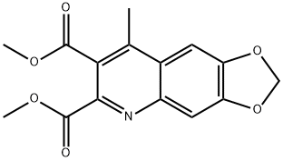 DIMETHYL 8-METHYL[1,3]DIOXOLO[4,5-G]QUINOLINE-6,7-DICARBOXYLATE Struktur