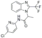 N-(5-CHLORO-2-PYRIDINYL)-2-[2-(TRIFLUOROMETHYL)-1H-1,3-BENZIMIDAZOL-1-YL]PROPANAMIDE Struktur