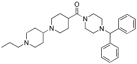 1-(DIPHENYLMETHYL)-4-[(1-(1-PROPYLPIPERIDIN-4-YL)PIPERIDIN-4-YL)CARBONYL]PIPERAZINE Struktur