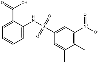 2-(3,4-DIMETHYL-5-NITRO-BENZENESULFONYLAMINO)-BENZOIC ACID Struktur