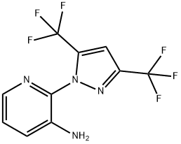 2-[3,5-BIS(TRIFLUOROMETHYL)-1H-PYRAZOL-1-YL]-3-PYRIDINAMINE Struktur