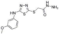 [5-(3-METHOXY-PHENYLAMINO)-[1,3,4]THIADIAZOL-2-YLSULFANYL]-ACETIC ACID HYDRAZIDE Struktur