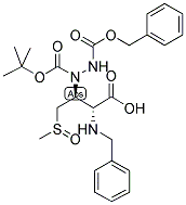 (S)-(-)-N-ALPHA-BENZYL-N-BETA-BOC-N-EPSILON-Z-D-HYDRAZINOMETHIONINE, RS-S-OXYDE Struktur