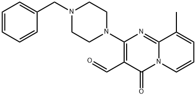 2-(4-BENZYL-PIPERAZIN-1-YL)-9-METHYL-4-OXO-4H-PYRIDO[1,2-A]PYRIMIDINE-3-CARBALDEHYDE Struktur