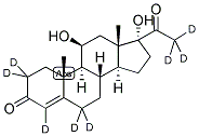 4-PREGNEN-11BETA,17ALPHA-DIOL-3,20-DIONE-2,2,4,6,6,21,21,21-D8 Struktur