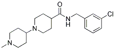 N-(3-CHLOROBENZYL)-1-(1-METHYLPIPERIDIN-4-YL)PIPERIDINE-4-CARBOXAMIDE Struktur