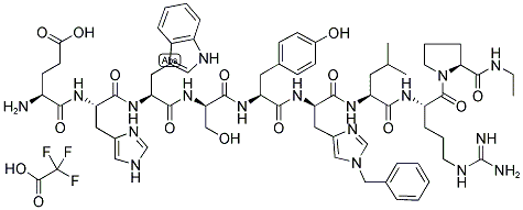 [DES-GLY10, D-SER4, D-HIS(BZL)6, PRO9]-LH-RH ETHYLAMIDE TRIFLUOROACETATE SALT Struktur