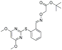 [2-AZA-1-OXA-3-[2-[(4,6-DIMETHOXYPYRIMIDIN-2-YL)THIO]PHENYL]PROP-2-ENYL]ACETIC ACID, TERT-BUTYL ESTER Struktur