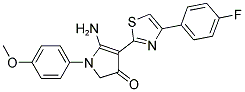 5-AMINO-4-[4-(4-FLUORO-PHENYL)-THIAZOL-2-YL]-1-(4-METHOXY-PHENYL)-1,2-DIHYDRO-PYRROL-3-ONE Struktur