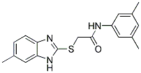 N-(3,5-DIMETHYLPHENYL)-2-[(6-METHYL-1H-BENZIMIDAZOL-2-YL)THIO]ACETAMIDE Struktur