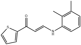 (E)-3-(2,3-DIMETHYLANILINO)-1-(2-THIENYL)-2-PROPEN-1-ONE Struktur