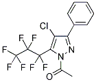 1-ACETYL-4-CHLORO-5-(HEPTAFLUORO-1-PROPYL)-3-PHENYLPYRAZOLE Struktur