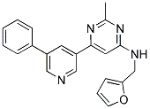 N-(2-FURYLMETHYL)-2-METHYL-6-(5-PHENYLPYRIDIN-3-YL)PYRIMIDIN-4-AMINE Struktur