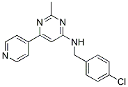 N-(4-CHLOROBENZYL)-2-METHYL-6-PYRIDIN-4-YLPYRIMIDIN-4-AMINE Struktur