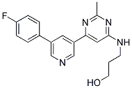 3-((6-[5-(4-FLUOROPHENYL)PYRIDIN-3-YL]-2-METHYLPYRIMIDIN-4-YL)AMINO)PROPAN-1-OL