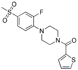 1-[2-FLUORO-4-(METHYLSULFONYL)PHENYL]-4-(THIEN-2-YLCARBONYL)PIPERAZINE Struktur