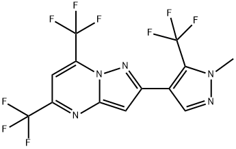 2-[1-METHYL-5-(TRIFLUOROMETHYL)-1H-PYRAZOL-4-YL]-5,7-BIS(TRIFLUOROMETHYL)PYRAZOLO[1,5-A]PYRIMIDINE Struktur