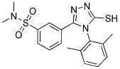 3-[4-(2,6-DIMETHYL-PHENYL)-5-MERCAPTO-4H-[1,2,4]TRIAZOL-3-YL]-N,N-DIMETHYL-BENZENESULFONAMIDE Struktur