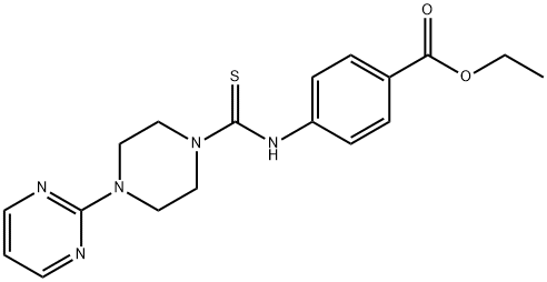 ETHYL 4-{[(4-PYRIMIDIN-2-YLPIPERAZIN-1-YL)CARBONOTHIOYL]AMINO}BENZOATE Struktur