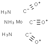 TRIAMMINEMOLYBDENUM TRICARBONYL Struktur