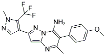 6-(4-METHOXYPHENYL)-5-METHYL-2-[1-METHYL-5-(TRIFLUOROMETHYL)-1H-PYRAZOL-4-YL]PYRAZOLO[1,5-A]PYRIMIDIN-7-AMINE Struktur