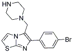 6-(4-BROMO-PHENYL)-5-PIPERAZIN-1-YLMETHYL-IMIDAZO-[2,1-B]THIAZOLE Struktur