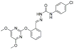 N-[1-AZA-2-[2-[(4,6-DIMETHOXYPYRIMIDIN-2-YL)OXY]PHENYL]ETHENYL]-N'-(4-CHLOROPHENYL)UREA Struktur