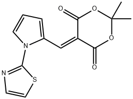 2,2-DIMETHYL-5-([1-(1,3-THIAZOL-2-YL)-1H-PYRROL-2-YL]METHYLENE)-1,3-DIOXANE-4,6-DIONE Struktur