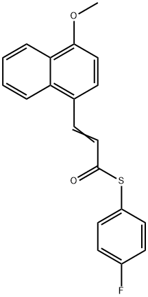 S-(4-FLUOROPHENYL) 3-(4-METHOXY-1-NAPHTHYL)-2-PROPENETHIOATE Struktur