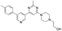 2-(4-[2-METHYL-6-(5-P-TOLYL-PYRIDIN-3-YL)-PYRIMIDIN-4-YL]-PIPERAZIN-1-YL)-ETHANOL Struktur