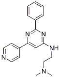 N,N-DIMETHYL-N'-(2-PHENYL-6-PYRIDIN-4-YLPYRIMIDIN-4-YL)ETHANE-1,2-DIAMINE Struktur