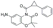 6-AMINO-2,2-DIMETHYL-4-(2-PHENYL-CYCLOPROPANECARBONYL)-4H-BENZO[1,4]OXAZIN-3-ONE Struktur