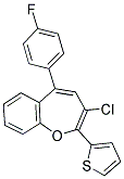 3-CHLORO-5-(4-FLUOROPHENYL)-2-THIEN-2-YL-1-BENZOXEPINE Struktur